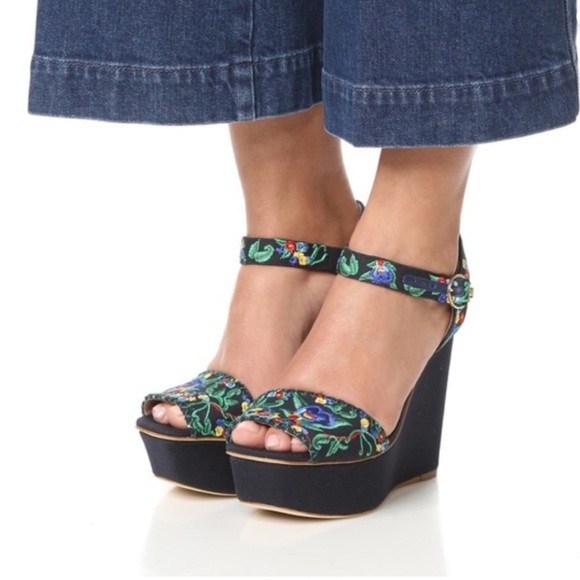 Tory Burch Sonoma Platform Wedge Sandal Size 9.5 - Picture 7 of 7